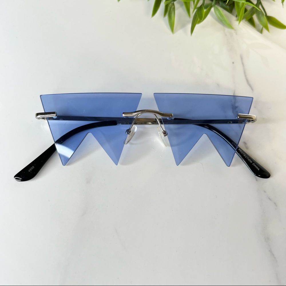 Fashion Sunglasses Blue Pointy